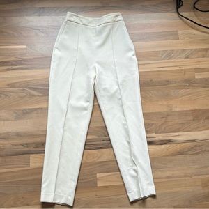 ZARA White trousers / cream ivory trouser slacks